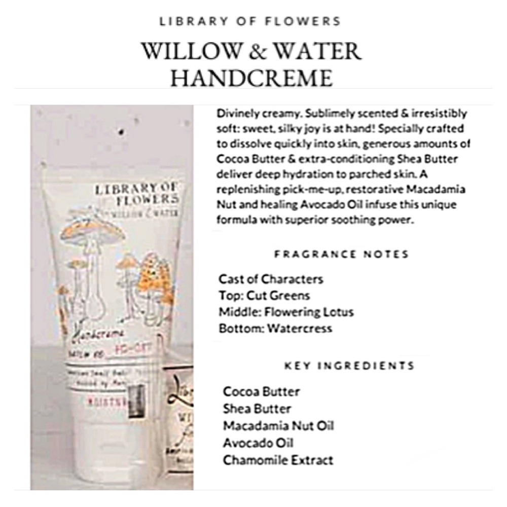 WILLOW and WATER Library of Flowers MARGOT ELENA; Bath Salts & Travel Handcreme - Picture 9 of 10